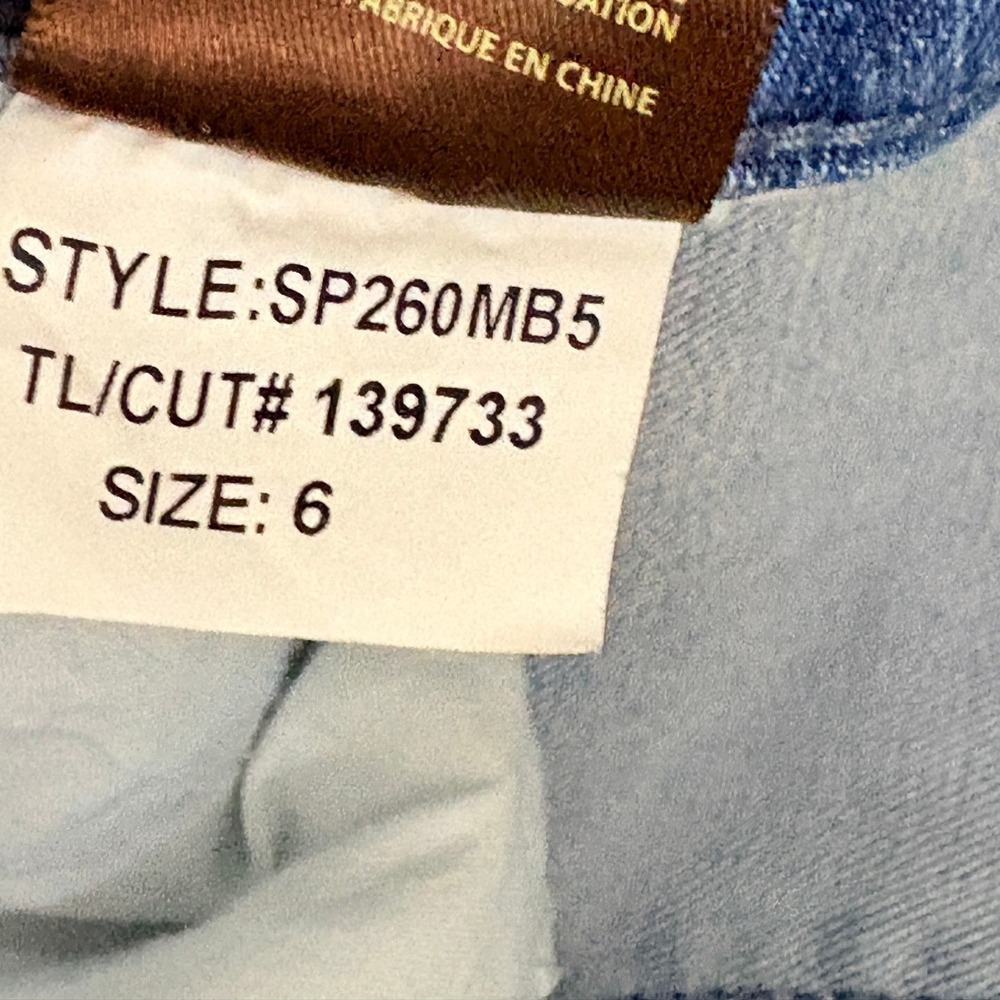 KUT from the Kloth Crop Straight Leg Jeans Blue Medium Wash Raw Hem Womens 6 - Picture 10 of 10